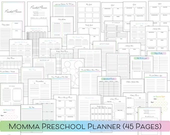 Planificador imprimible para la educación en casa (desde niños pequeños hasta preescolar) / Mamá que educa en casa / Planificador para niños pequeños / Maestro de preescolar / Planificador imprimible para preescolar