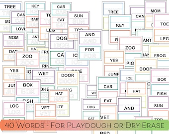 Paquete de práctica de ortografía / Palabras de 3 a 6 letras (Imprimible)