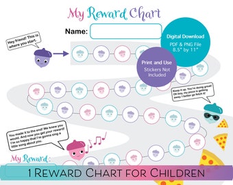 Tabla de recompensas para niños pequeños / Tabla de comportamiento / Tabla de pegatinas de recompensa / Tabla de responsabilidades / Tabla de entrenamiento / Tabla de incentivos / Tabla de tareas