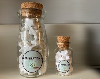 Jar of Origami Stars - Daily Affirmations - Unique Gift - 3D Lucky Stars