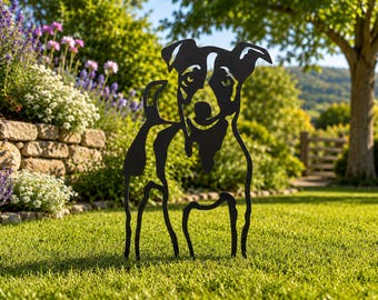 Jack Russell Metal Dog Garden Art | JRT Silhouette Stake | Jack Russell Gift | Rustic Garden Decor