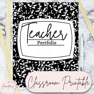 Teacher Portfolio Printable PDF | Interview Binder Template | Teaching Portfolio Instant Download