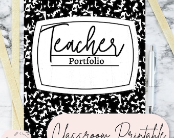 Teacher Portfolio Printable PDF | Interview Binder Template | Teaching Portfolio Instant Download