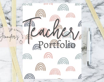 Teacher Portfolio Printable PDF | Interview Binder Template | Teaching Portfolio Instant Download