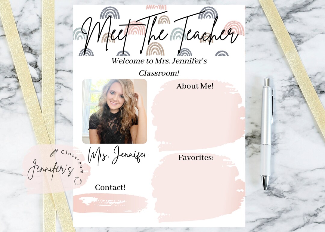 Meet the Teacher Template - Student Teacher Template - First Year ...