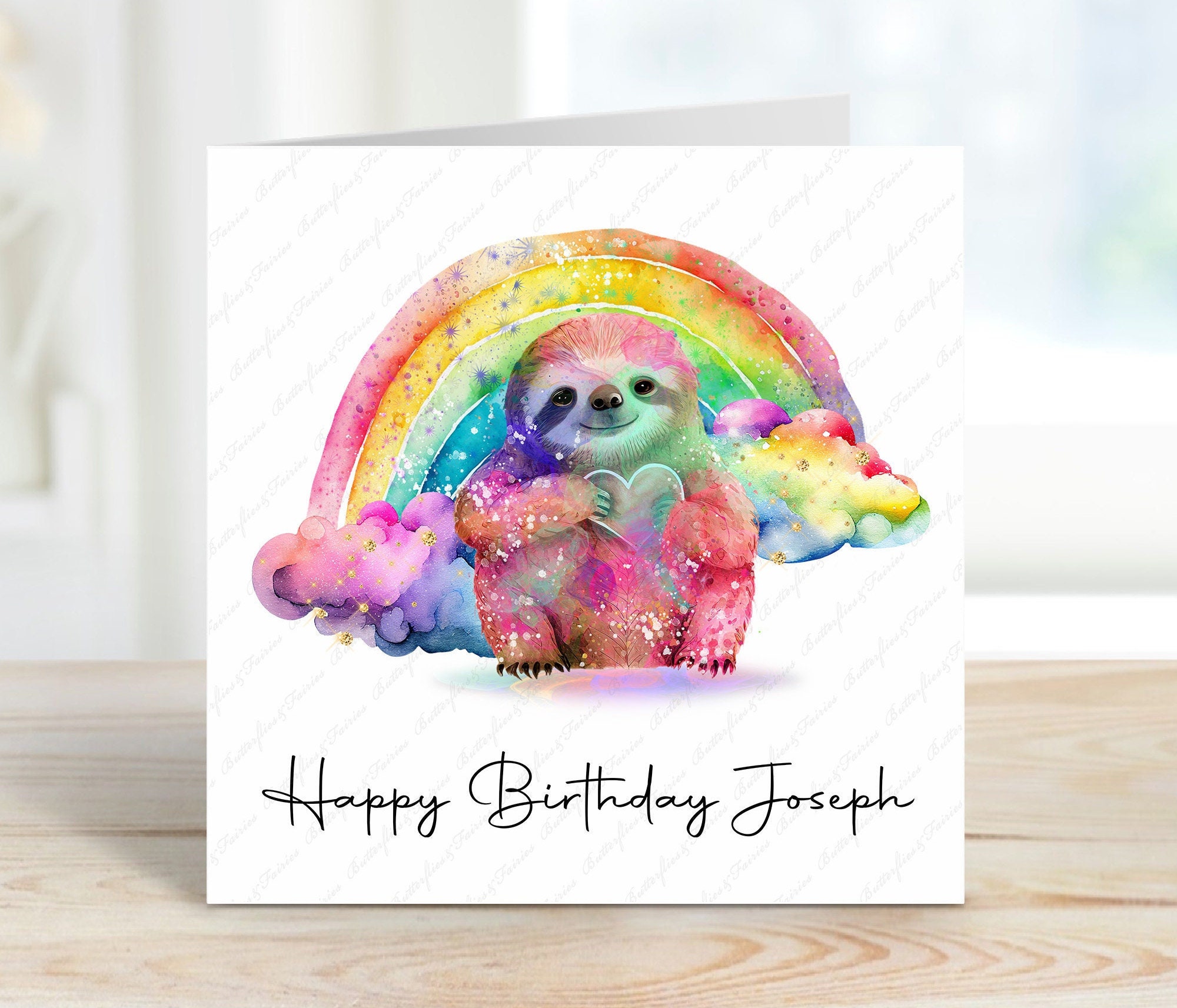 Sloth Happy Birthday Card Sloth Illustration Art Birthday