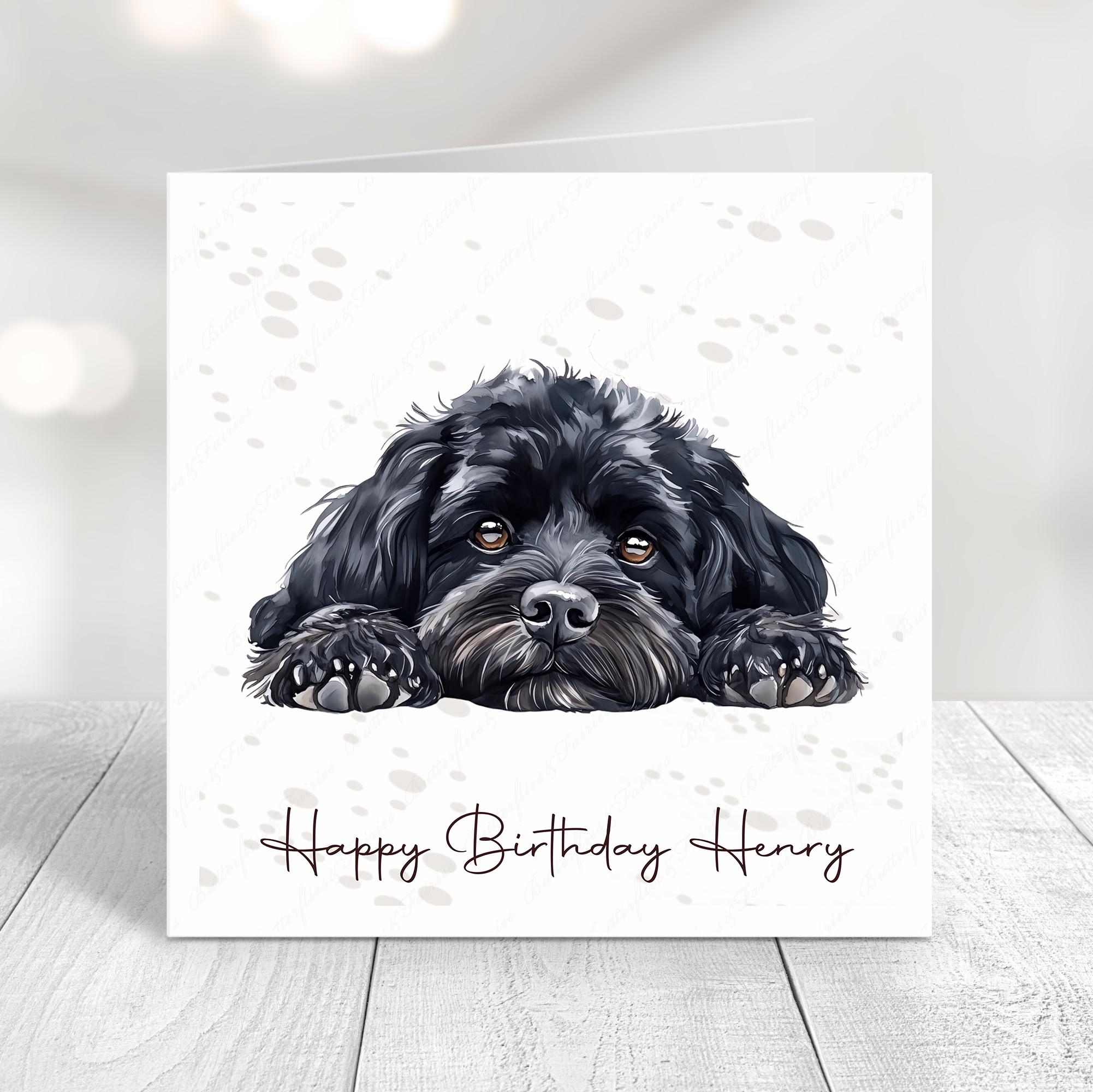 Personalised Cavapoo Birthday Card: Dog Lover Gift - Etsy UK