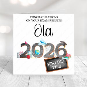Personalised Exam Results Congratulations Card