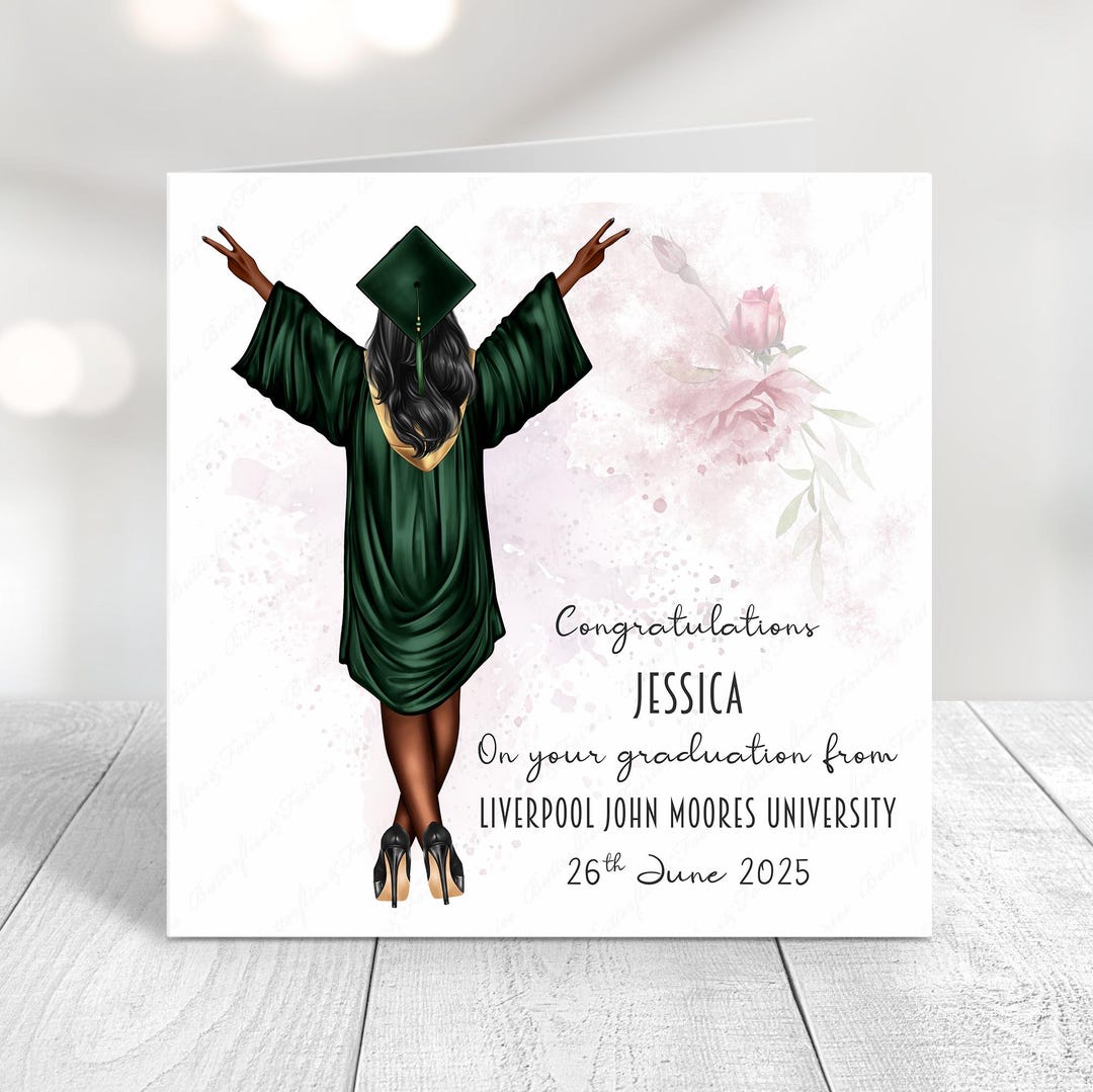 Graduation Card for Her, Personalised University Graduate Card, Choice ...