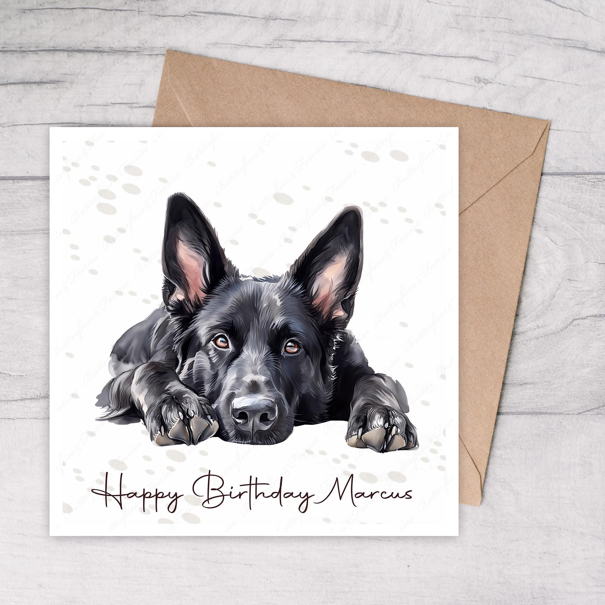 Personalised German Shepherd Birthday Card: Dog Lover Gift - Etsy UK
