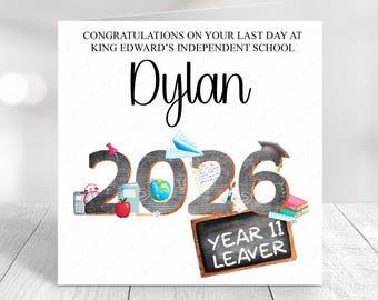 Personalised Year 11 Leavers Card: Graduation Keepsake