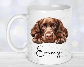 Personalised Cocker Spaniel Dog Mug, Mug & Coaster Gift Set - Dog Lover Gift