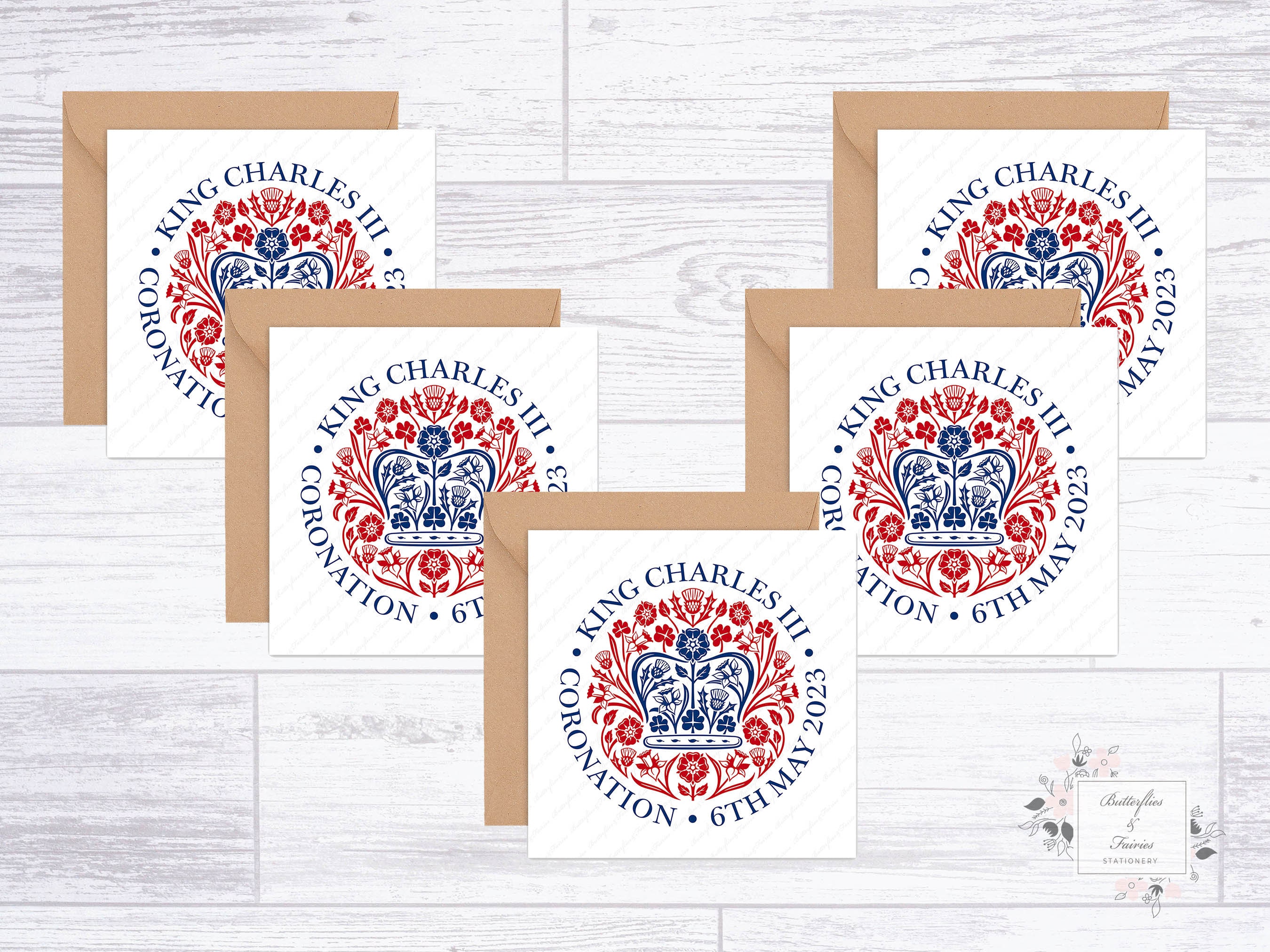 Pack of 5 Coronation Cards King Charles III Coronation Cards Etsy UK
