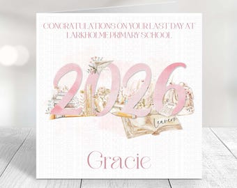 Personalised School Leavers Card: Graduation Keepsake