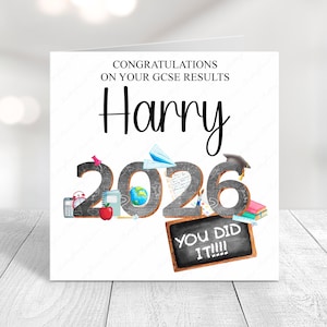 Personalised GCSE Congratulations Card: GCSE A-Level Exam Results image 1