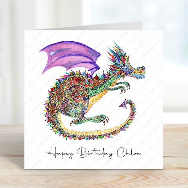 Dragon Birthday Cards Etsy UK