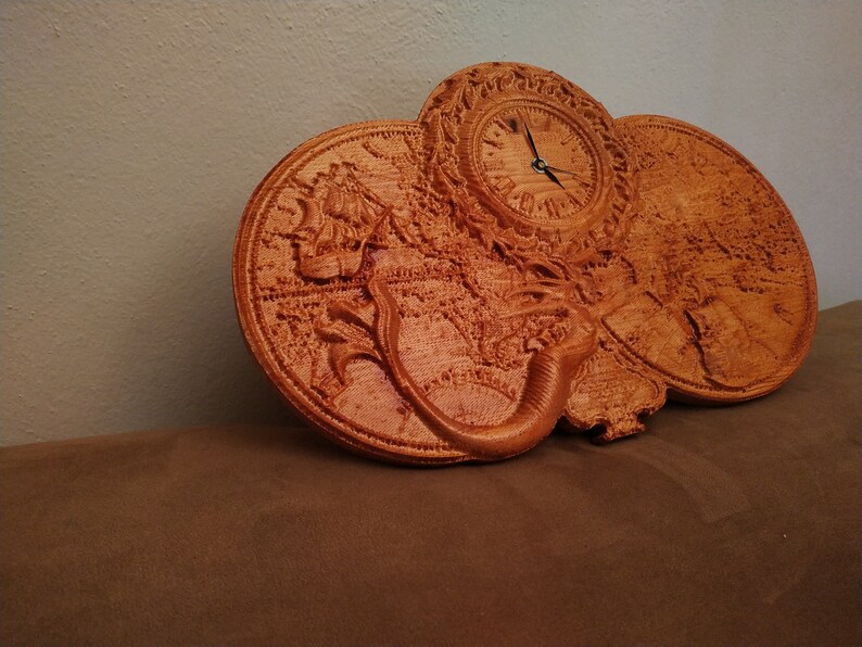 Wood Hand Carved Wall Clock Large Wall Clocks Unique Wall Etsy