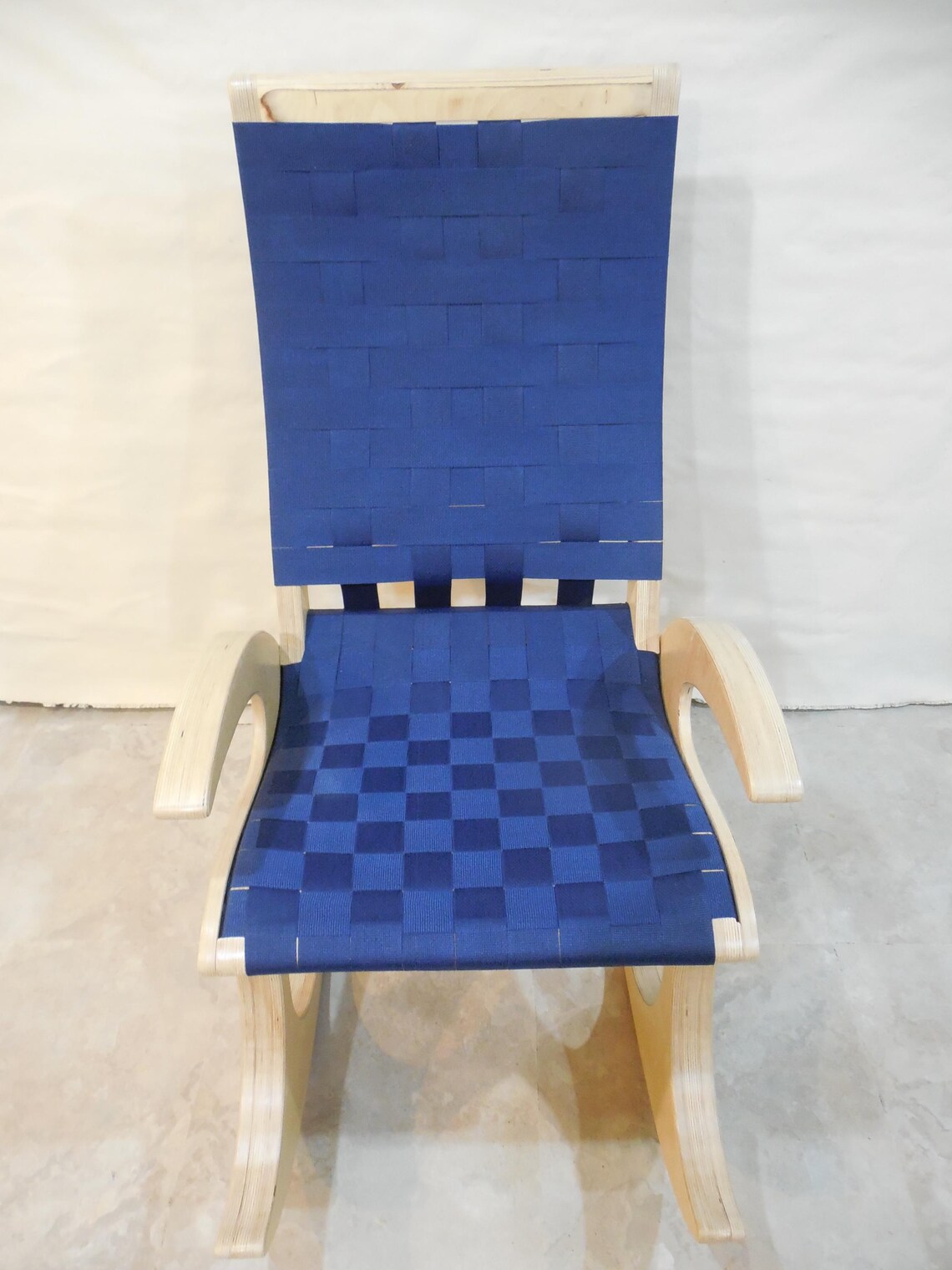 Modern Rocking Chair With Web Seat - Etsy