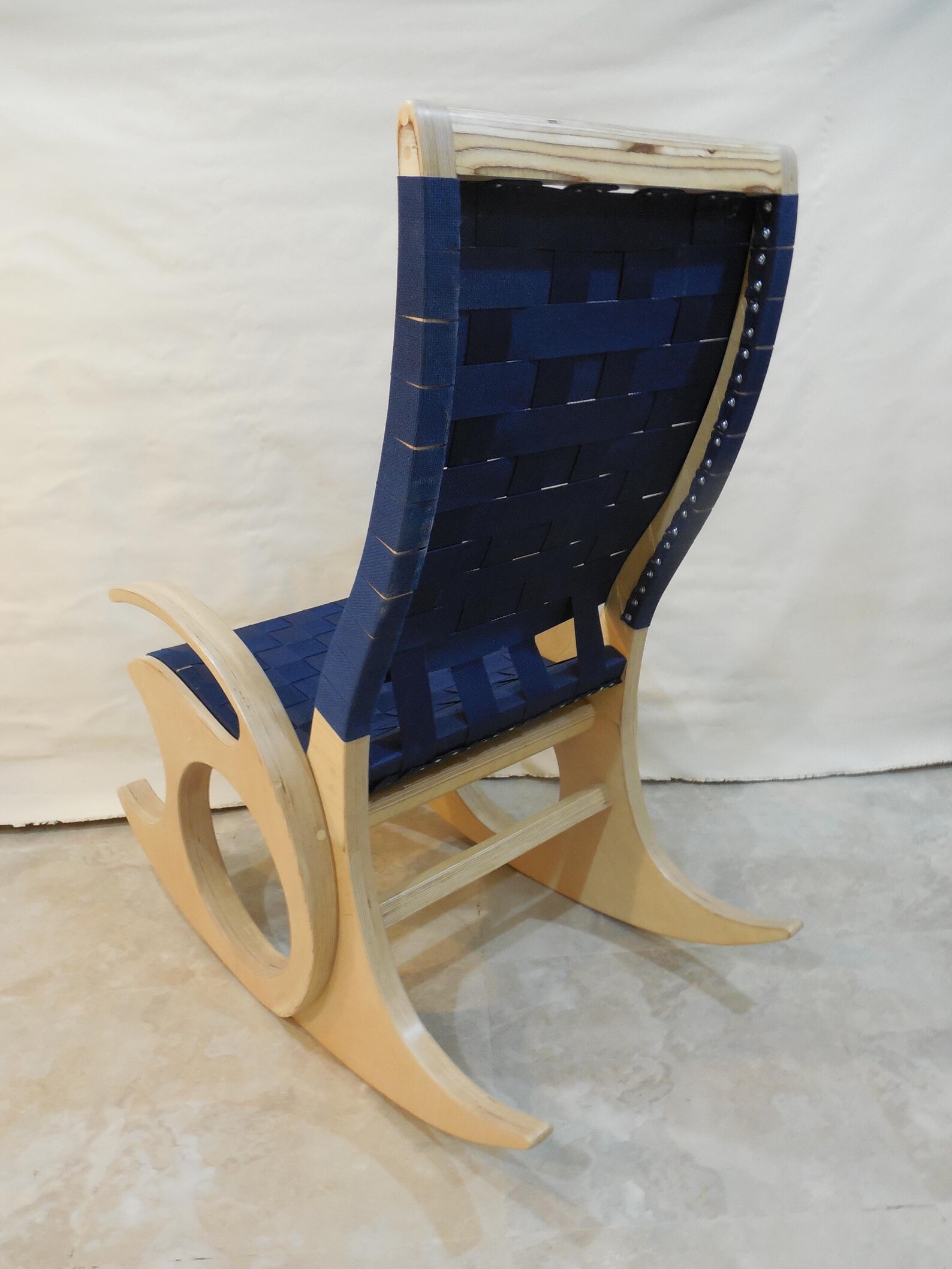 Modern Rocking Chair With Web Seat - Etsy