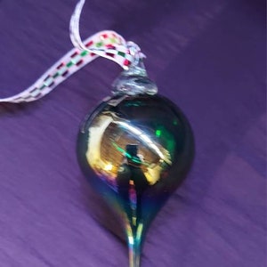 Vintage Blown Glass Finial Xmas Ornament
