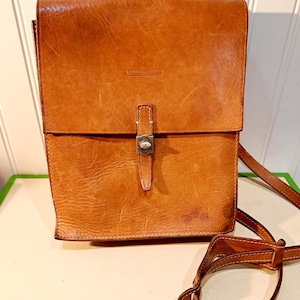 Rare Vintage Dooney & Bourke Leather Messenger Saddle Crossbody Purse Bag