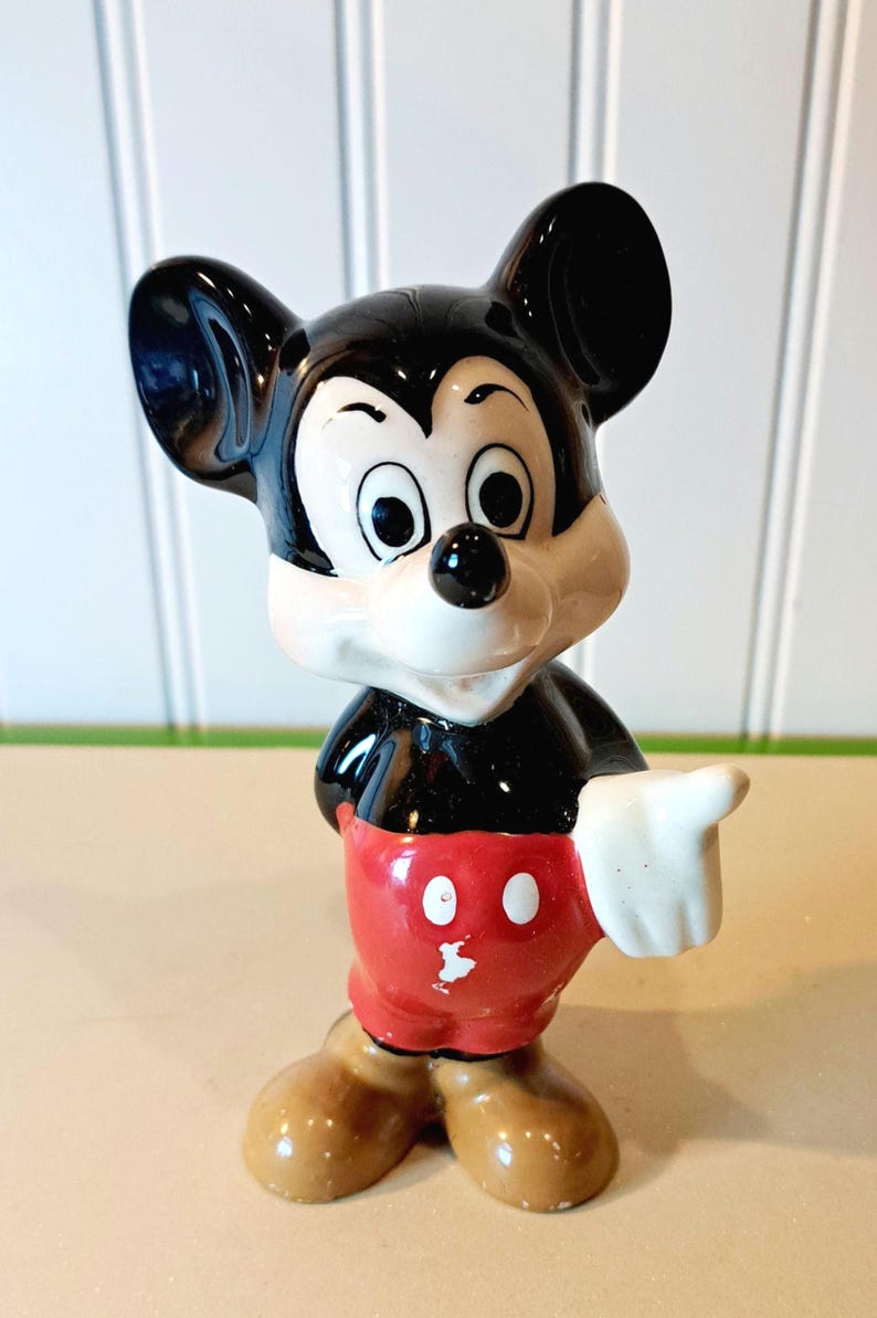 Disney Ceramic Mickey Mouse Figurine image 1