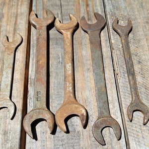 Vintage Lot of 5 Misc. Open End Wrenches