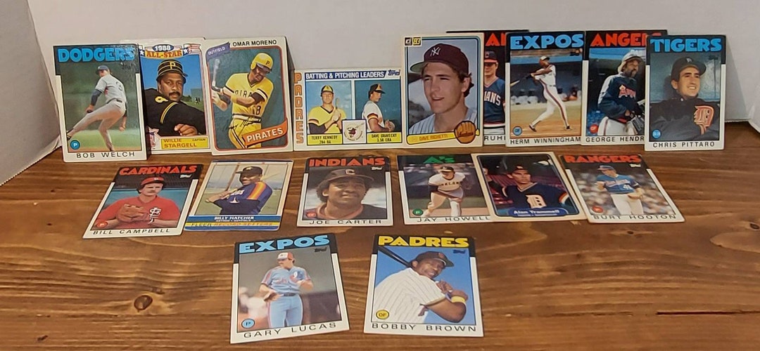1980s Baseball Card Lot Etsy