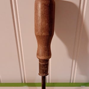 Old Wooden Flat Head Screwdriver