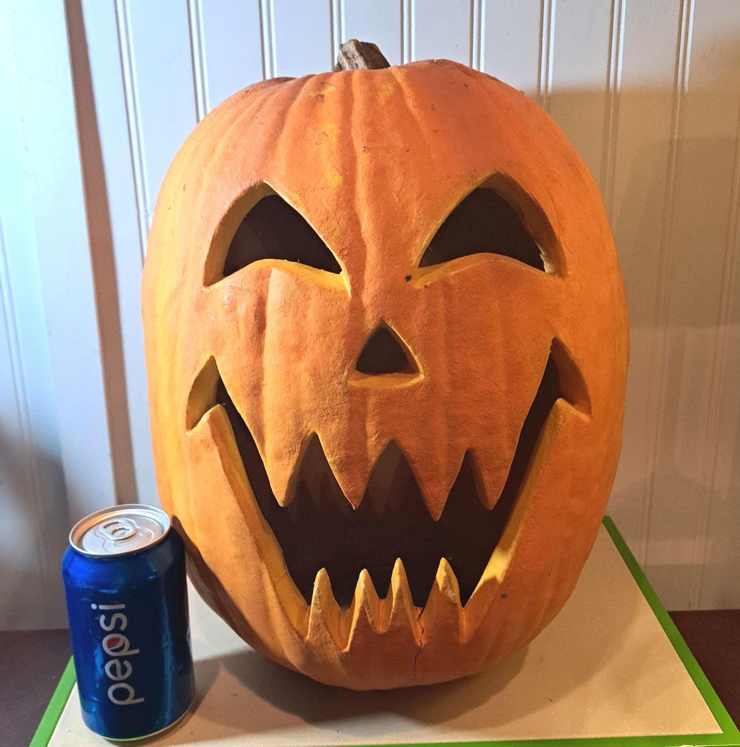 1993 Trendmasters Blow Mold Foam Pumpkin JOL - Etsy