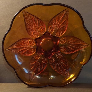 Amber Indiana Glass Bowl