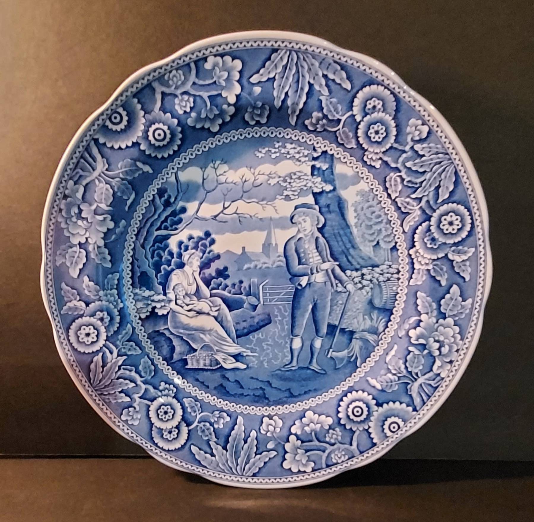 The Spode Blue Room Collection woodman Plate Etsy