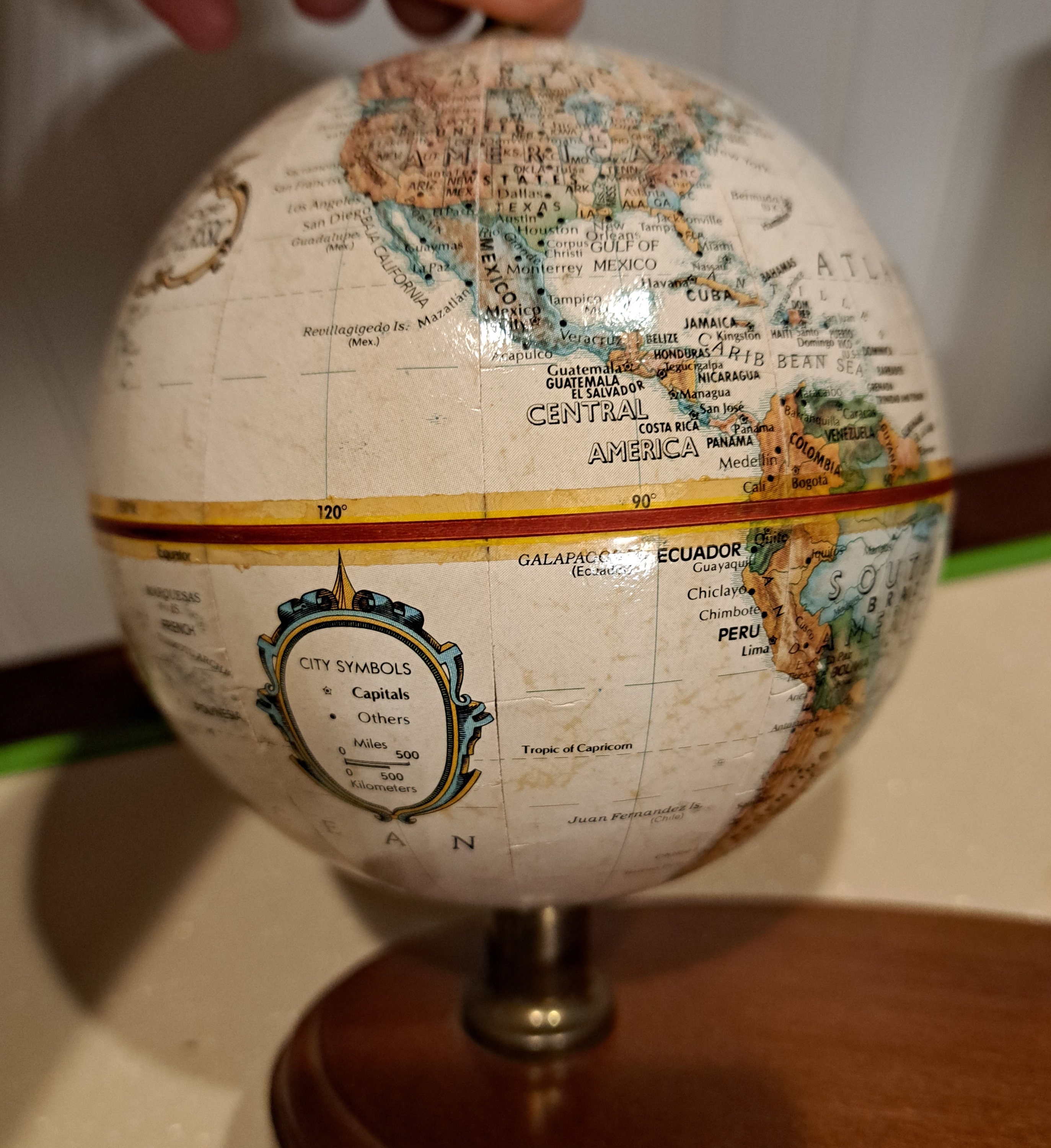 Mercer41 Mahavir Aluminum Metal Educational/Geographic Earth Gold Globe With White Center W100253827 - View #2