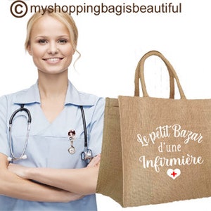 Personalized burlap bag, nurse gift, caregiver...