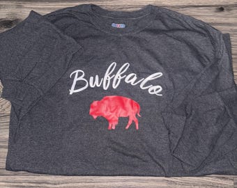 Rood staand buffelshirt Buffalo New York