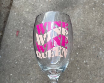 Wijn Wijn Wine Queen-glas