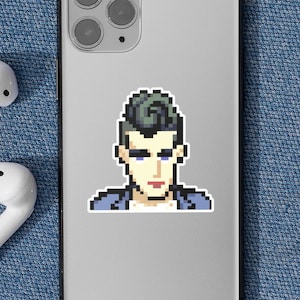Morrissey Sticker, Alternative Rock Vinyl Decal Sticker, Pixel Art Stickers