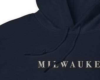 Embroidered City Sweatshirt, Custom City Hoodie, Personalized State Crewneck, Milwaukee Jacket