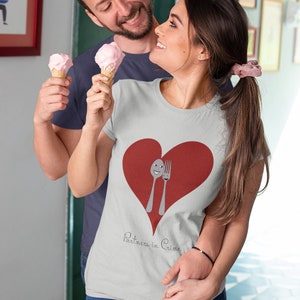 Partners In Crime Valentines Day Shirt, Valentine Heart Tshirt, Cute Couple T-Shirt, Best Friend Tee, Bestie, Gift For Him, Gift For Her