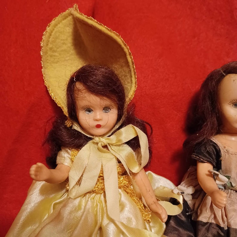 Vintage Storybook Dolls 2 Antique Decorative Dolls Eyes Open and Close