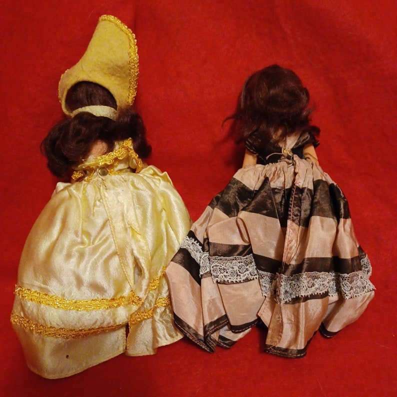 Vintage Storybook Dolls 2 Antique Decorative Dolls Eyes Open and Close