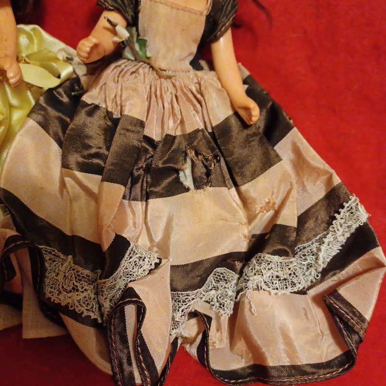 Vintage Storybook Dolls 2 Antique Decorative Dolls Eyes Open and Close