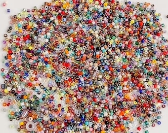 Miyuki Delicas and Rocailles Seed Bead Bulk Assorted Mix (Mostly size 15/0-11/0)