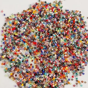 Miyuki Delicas and Rocailles Seed Bead Bulk Assorted Mix (Mostly size 15/0-11/0)