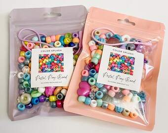 Tuodeal 24 Colors Bracelet Beads Letter Beads Multi-Color Beads Kit for Jewelry Making Pony Beads for Bracelets Making 