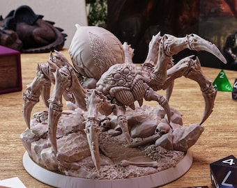 Giant-Spider-C - Miniature for DnD, DSA, RPG tabletop games, available as 28 mm, 32 mm and 36 mm figure with base - Dungeon Dog