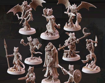 Kobold-Armee - 10 Miniaturen für DnD, DSA und RPG Tabletop-Spiele - 28mm, 32mm, 36mm Resin-Figuren mit passender 25mm Base