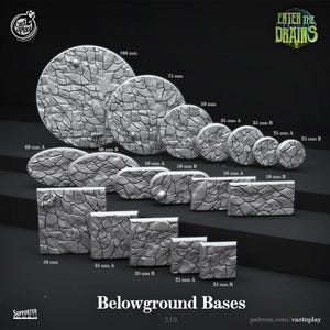 Scenic Resin Belowground Bases - Enter the Drains - Cast n Play - 25 mm-100 mm - für D&D, DSAr, HeroQuest, Pathfinder, Tabletop RPG