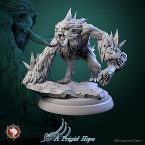 Winterbeast 6 - Miniature for DnD, DSA, Pathfinder - Figure with Base - A Frigid Hope - White Werewolf Tavern