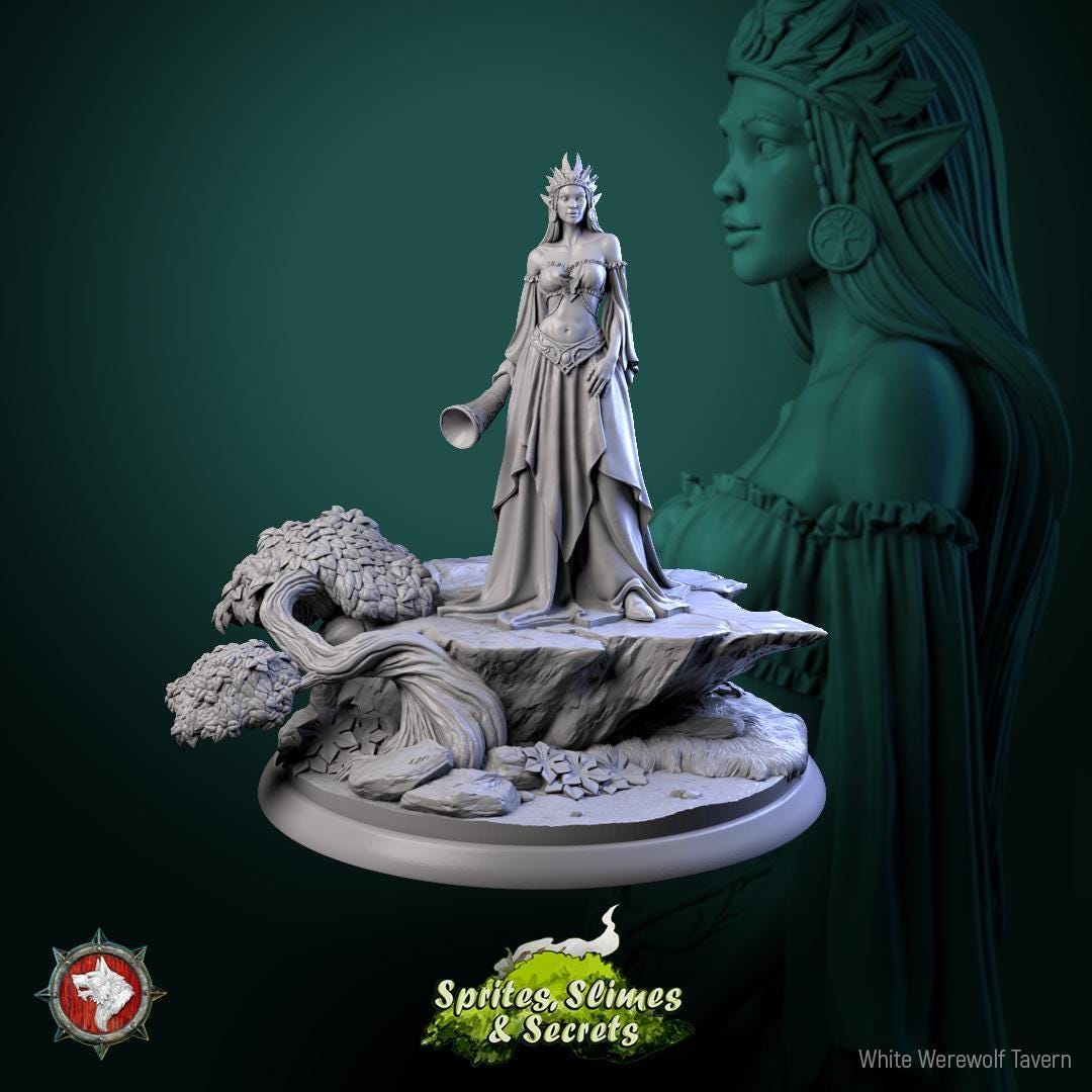 Queen Eiraina Silversprout - Elf Druid Miniature for Dnd, DSA ...